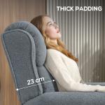 HOMCOM Grey Fabric Recliner Armchair