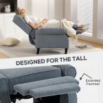 HOMCOM Grey Fabric Recliner Armchair