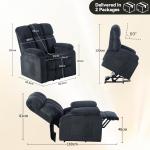 Heated Vibration Massage Electric Recliner Armchair