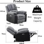 Heated Massage Electric Recliner Armchair Sofa