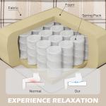 Khaki Push Back Recliner Chair with Footrest