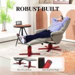 HOMCOM Adjustable Recliner Chair with Footstool - Grey