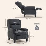 Charcoal Grey Electric Recliner Armchair