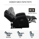 Heated Leather Electric Recliner with Massage функціями