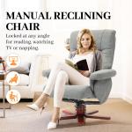 HOMCOM Adjustable Recliner Chair with Footstool - Grey