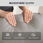 HOMCOM Grey Manual Recliner Chair for Living Room