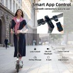 Adult Electric Scooter with App, 3 Speeds, Foldable
