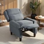 HOMCOM Grey Fabric Recliner Armchair