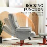 HOMCOM Adjustable Recliner Chair with Footstool - Grey