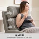 HOMCOM Grey Manual Recliner Chair for Living Room