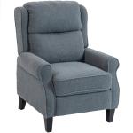 HOMCOM Grey Fabric Recliner Armchair