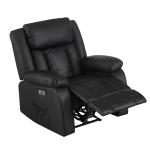 Heated Leather Electric Recliner with Massage функціями
