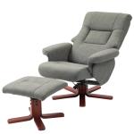 HOMCOM Adjustable Recliner Chair with Footstool - Grey