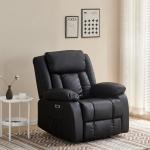 Heated Leather Electric Recliner with Massage функціями