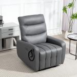 Grey Electric Recliner Chair with USB & Phone Holder