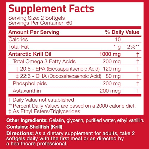 Antarctic Krill Oil 1000 mg with Omega-3s