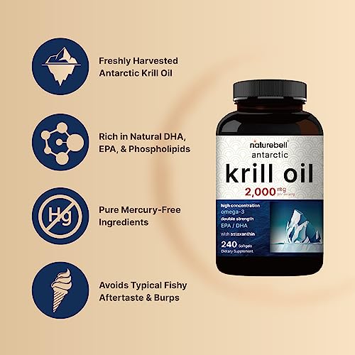Triple Strength Antarctic Krill Oil 2000mg Softgels