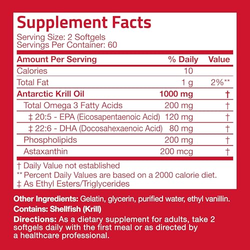 Antarctic Krill Oil 1000 mg with Omega-3s