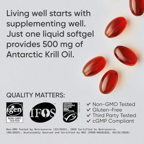 Antarctic Krill Oil Omega 3 Softgels 500mg