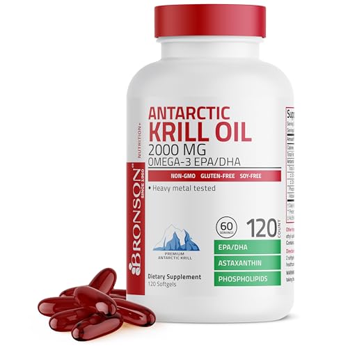 Bronson Antarctic Krill Oil 2000 mg Softgels