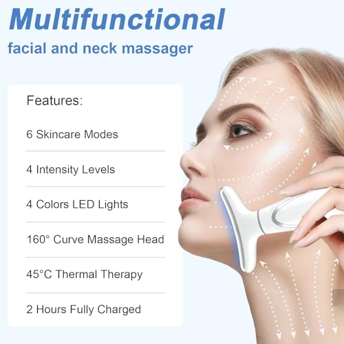 Infrared Face & Neck Anti-Aging Massager Device with LED