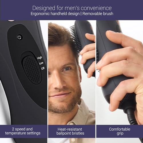 2-in-1 Infrared Hair Brush Dryer for Men