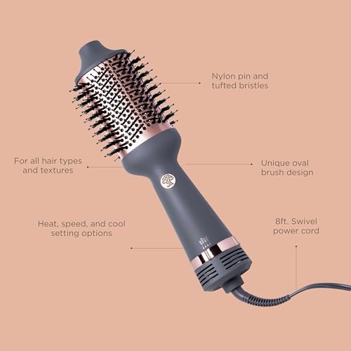 Infrared Hair Care Brush Dryer for Volumizing, Curling, Straightening