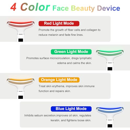 Infrared Face & Neck Anti-Aging Massager Device with LED