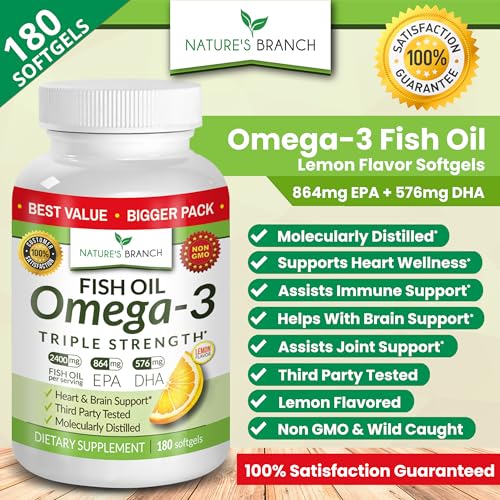 Triple Strength Omega 3 Fish Oil Softgels