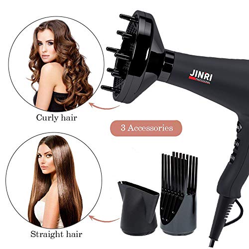 Professional Ionic Infrared Hair Dryer with Diffuser & Concentrator