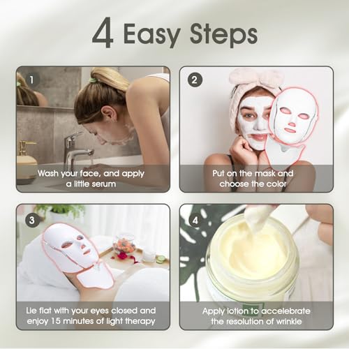At-Home LED Infrared Light Therapy Mask, 7 Colors