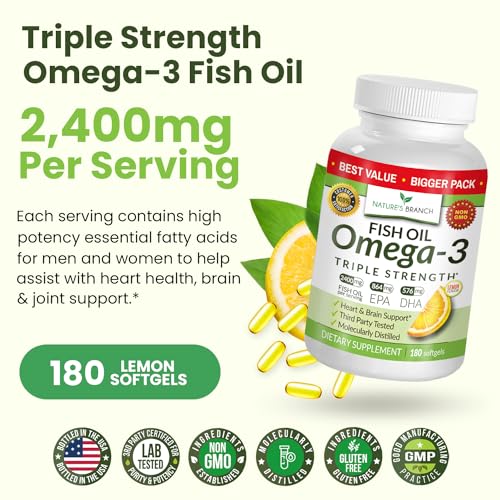 Triple Strength Omega 3 Fish Oil Softgels
