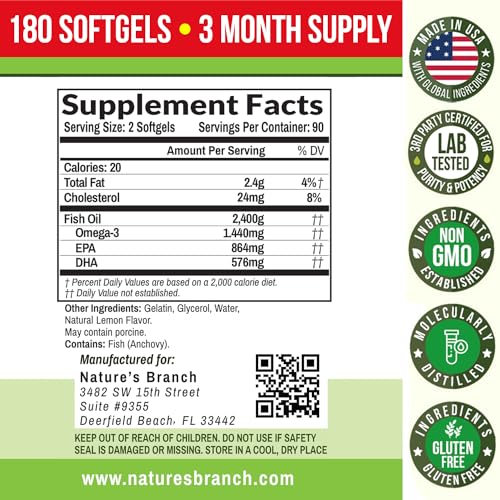 Triple Strength Omega 3 Fish Oil Softgels