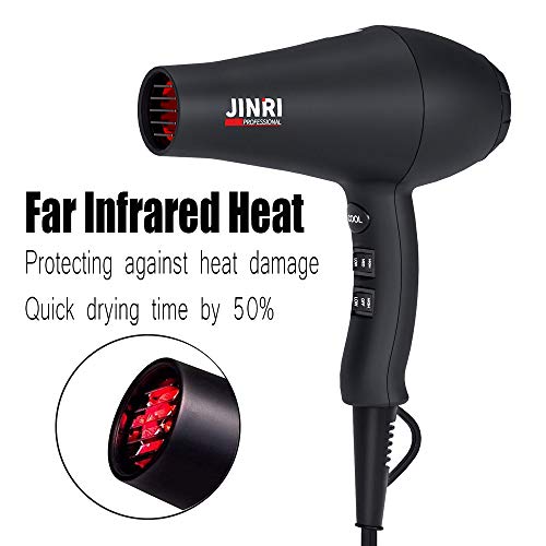 Professional Ionic Infrared Hair Dryer with Diffuser & Concentrator