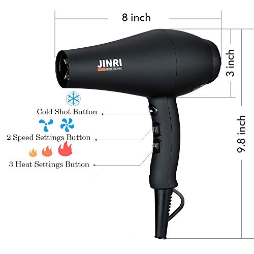 Professional Ionic Infrared Hair Dryer with Diffuser & Concentrator