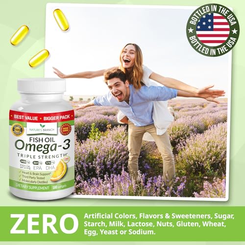 Triple Strength Omega 3 Fish Oil Softgels