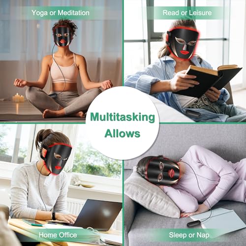 Infrared LED Light Therapy Face Mask Skincare Treatment