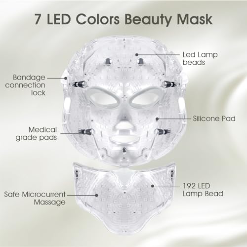 At-Home LED Infrared Light Therapy Mask, 7 Colors