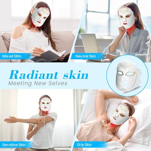 Infrared LED Face Mask for Skin Care Treatment