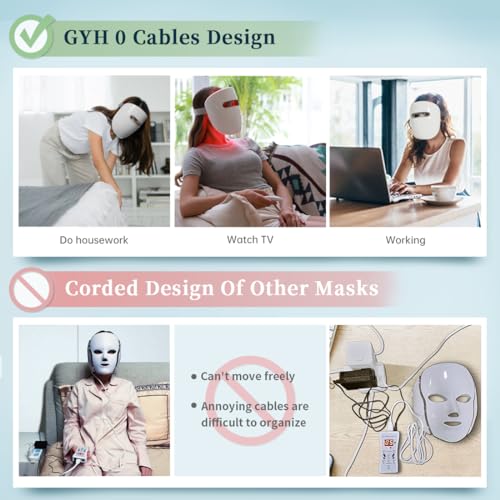 Wireless Infrared Light Therapy Mask for Skin Care