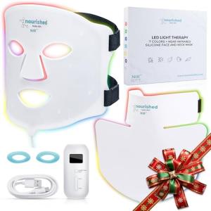 7-Color LED Face & Neck Mask with Infrared Therapy