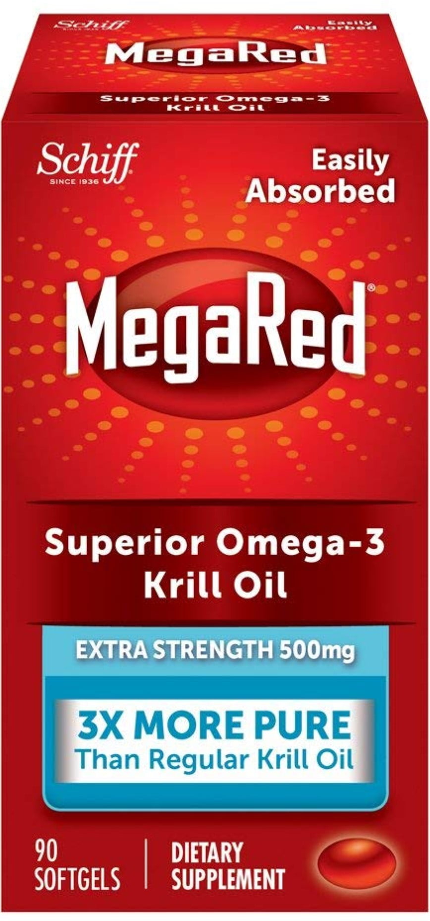 MegaRed Antarctic Krill Oil Omega 3 Softgels