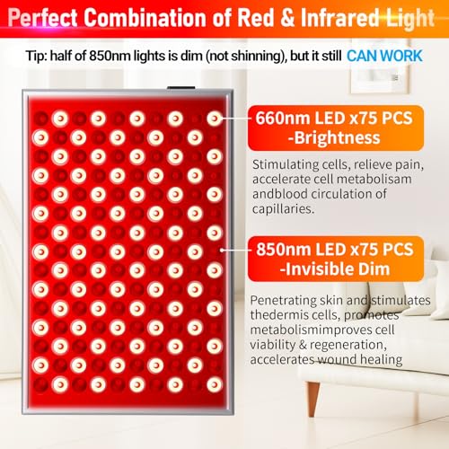 Red Light Therapy Panel with Stand for Pain