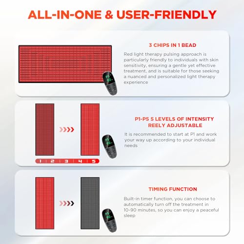 Red Light Therapy Infrared Pad: Pain Relief Large Mat