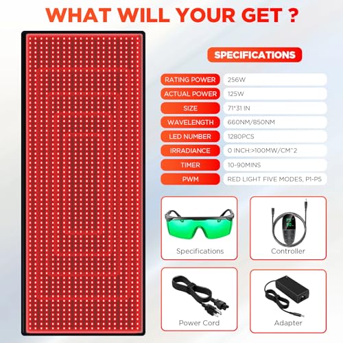 Red Light Therapy Infrared Pad: Pain Relief Large Mat