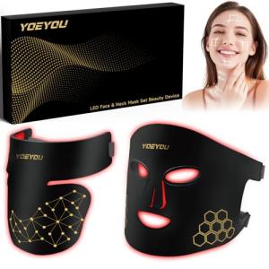 YOEYOU Portable Red Light Therapy Mask for Face