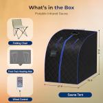 Portable Infrared Sauna Tent with Heated Foot Pad
