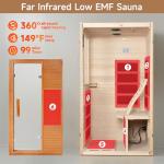 Real Relax Home Sauna with Far Infrared Lights