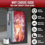 ISIDO Portable Infrared Steam Sauna with Red Light