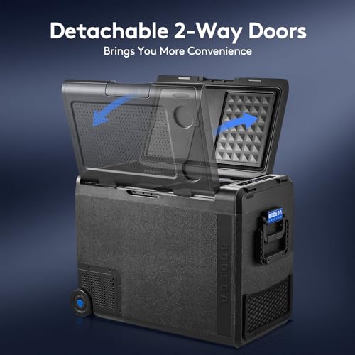 BODEGACOOLER 12 Volt Car Refrigerator, 61Quart（58L）Car Fridge Dual Zone, Protable Freezer WIFI APP Control, RV Electric Cooler -4℉-68℉ 12/24V DC 100-240V AC for Outdoor, Vehicles, Camping, Travel